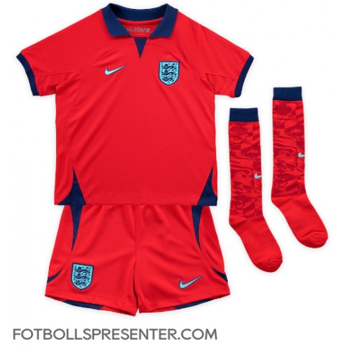 England Declan Rice #4 Bortatröja Barn VM 2022 Kortärmad (+ korta byxor)